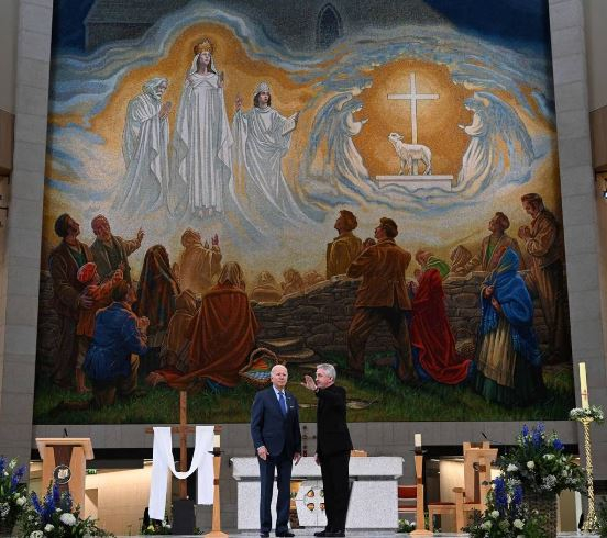  President Biden at the Marian Shrine  in Knock Co. Mayo. Ireland 2023. irishpubs.com